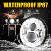 LX-LIGHT Chorme 7 Inch Motorcycle LED Headlight with 4.5 Inch