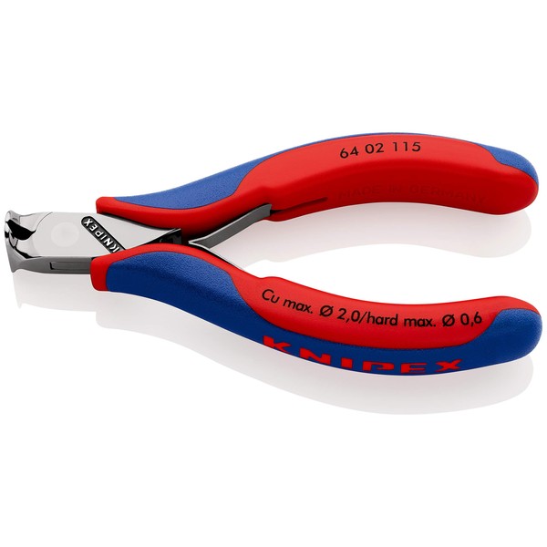 Knipex 64 02 115 Electronics End Cutting Nippers 4,53" with soft handle