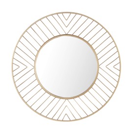 Safavieh 32.9-Inch Round Fonna Wall Mirror, Gold