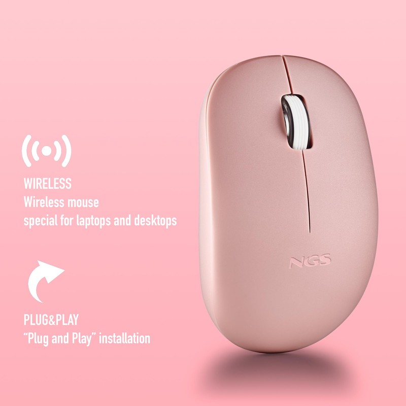 NGS Fog Pro Pink Wireless Mouse 1000 DPI Optical Mouse