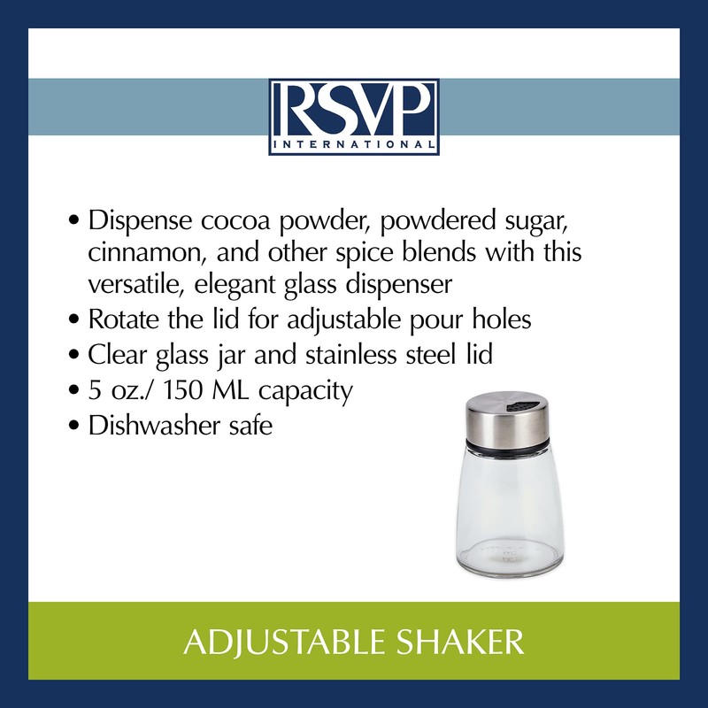 RSVP International Endurance Kitchen Collection Spice & Seasoning Shaker Bottle,