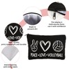 12 Pcs Volleyball Pouch Makeup Bag Love Pattern Volleyball Cosmetic