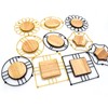 Hosoncovy Round Hot Pot Holder Pad Set of 2,Heat Resistant