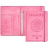 Porta Pasaporte y Visa Mexicano Pasaporte Funda con 10 Compartimientos
