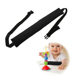 MIRKUZI 1 Piece Baby High Chair Shopping Cart Protector Seat Belt for Dining Chairs Portable Child Seat Safety Belt for Baby Dining Room Chairs, Shopping Cart Strap for Kids (Black)