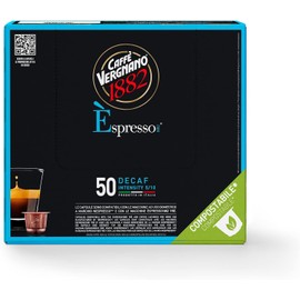 Caffè Vergnano 1882 Èspresso Decaffeinato, compostable Nespresso® compatible capsules - 1 pack x 50 capsules