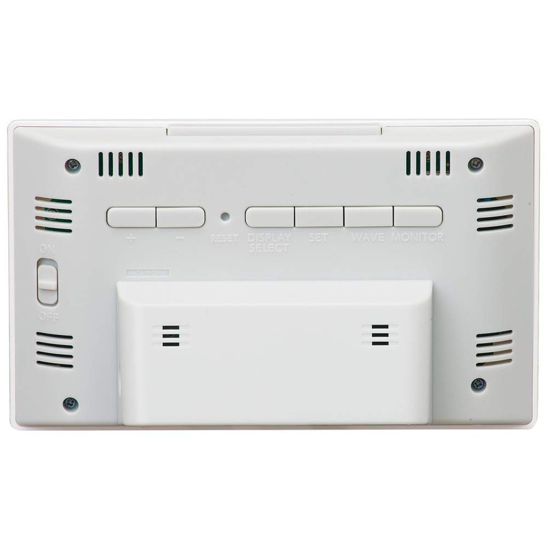 Seiko DL215W Radio Controlled Digital Desk Clock, White, 3.7 x