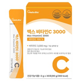 Hello Bio Max Vitamin C 3000 30p, 90g, 1 piece / 헬로바이오 맥스 비타민C 3000 30p, 90g, 1개