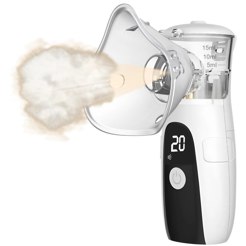 Portable Mesh Nebulizer-Style Mist Device with LED Display – Quiet