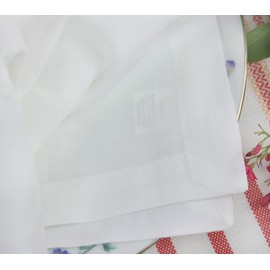 COTTON CRAFT Classic Cotton Set of 24 Pure Cotton Solid Color Dinner Napkins, 20 inch x 20 inch, White