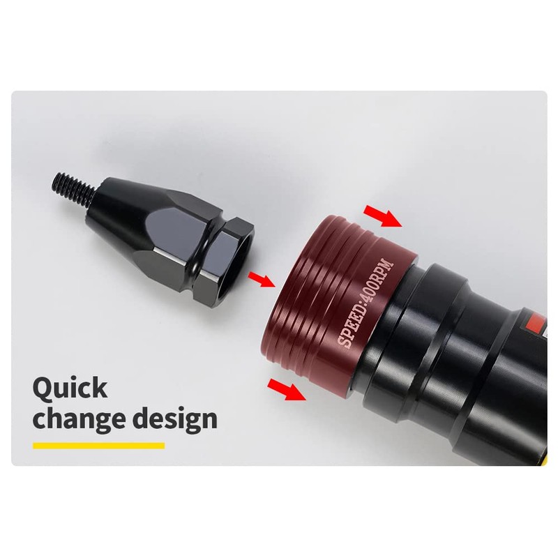 Pneumatic M4 Self-Locking Rivet Nut Gun Head with (Replacement Mandrel