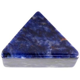 KYEYGWO Reiki Healing Crystal Pyramid Gemstone Energy Healing Stone Pyramids Fengshui Figures for Spiritual Meditation and Home Decoration, Sodalite