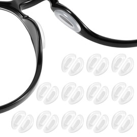 12 Pairs Anti Slip Eyeglasses Nose Pads Soft Silicone Nose Pads for Eyeglasses Non Slip Comfortable Silicone Cushions for Sunglasses, Reduce Pressure and Prevent Slipping for Glasses