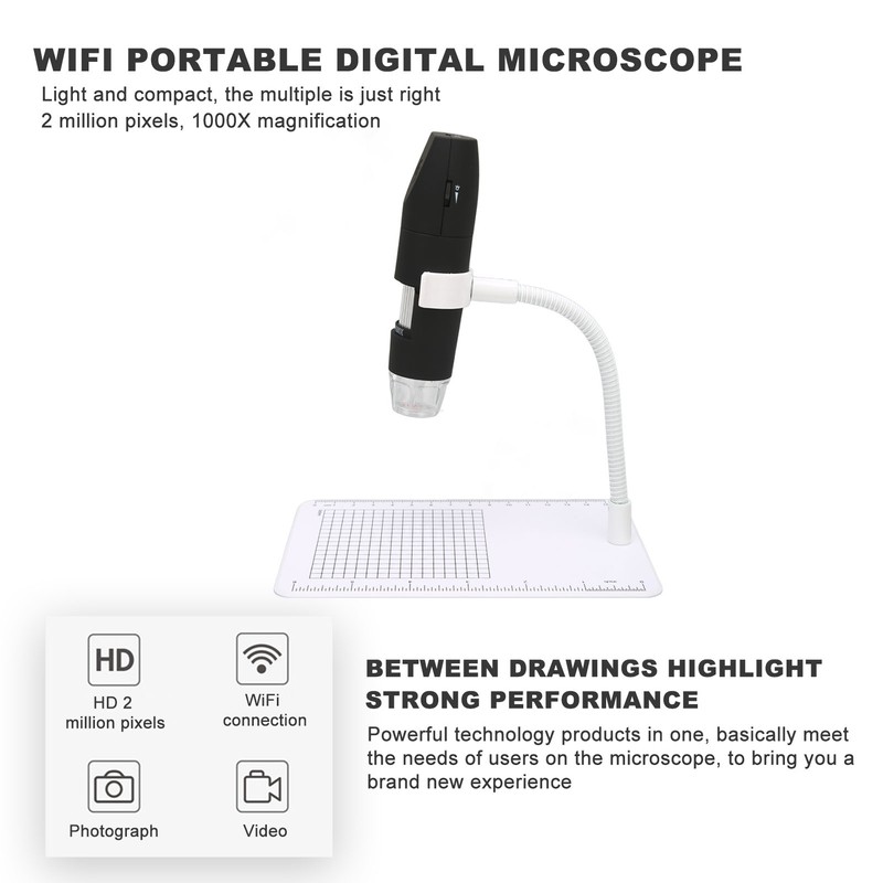 Wireless Digital Microscope Mini Handheld 8 LED HD Microscope Camera