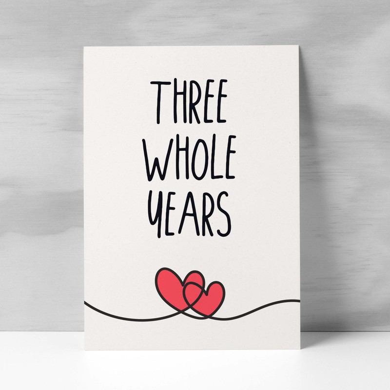 Postcard Prints - 3 Year Anniversary Card For Husband or