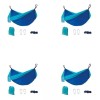 Bluelander Mayoreo 4 Hamacas Camping Portátil Azul + Kit De