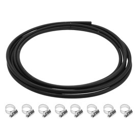 X AUTOHAUX 1/8" Fuel Line Kit 19.68ft Vacuum Hose Automotive Fuel Hose with 8 Clamps 1 Set