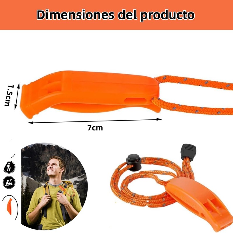 THJOPOKEEL Silbato de Supervivencia de Emergencia de Seguridad, Equipo de