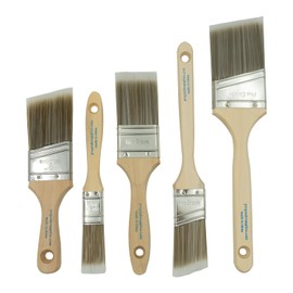 Pro Grade Pro Grade, Paint Brushes, 5-Piece, Paint Brush Set: Flat & Angle Brushes for Latex and Oil Paints, Stains, Interior & Exterior Home Improvement