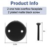 Bathtub Overflow Drain Cover 3-1/8" - Two Hole Tub Overflow