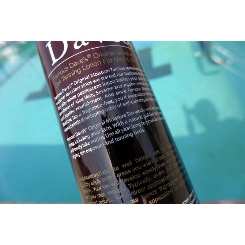 Famous Dave's Moisture Tan < PROFESSIONAL SELF TANNER > Sunless