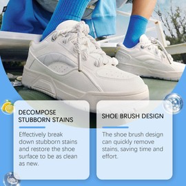 100ML Shoe Clean with Brushes,No Water Washing White Shoe Cleaner,Instant White Shoe Sneaker Cleaner, Travel Shoe Cleaner