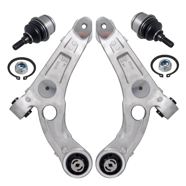 AUQDD 4Pc Suspension Kits Front Lower Control Arm and Ball Joint Compatible With 2014-2018 Je-ep Cherokee (Replace # K643179 K643180 K500287 4668993AA 4668994AA 68224650AA)