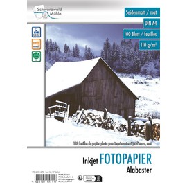 Schwarzwald Mühle Alabaster Matt 100 Sheets of Photo Paper 110 g/m² A4