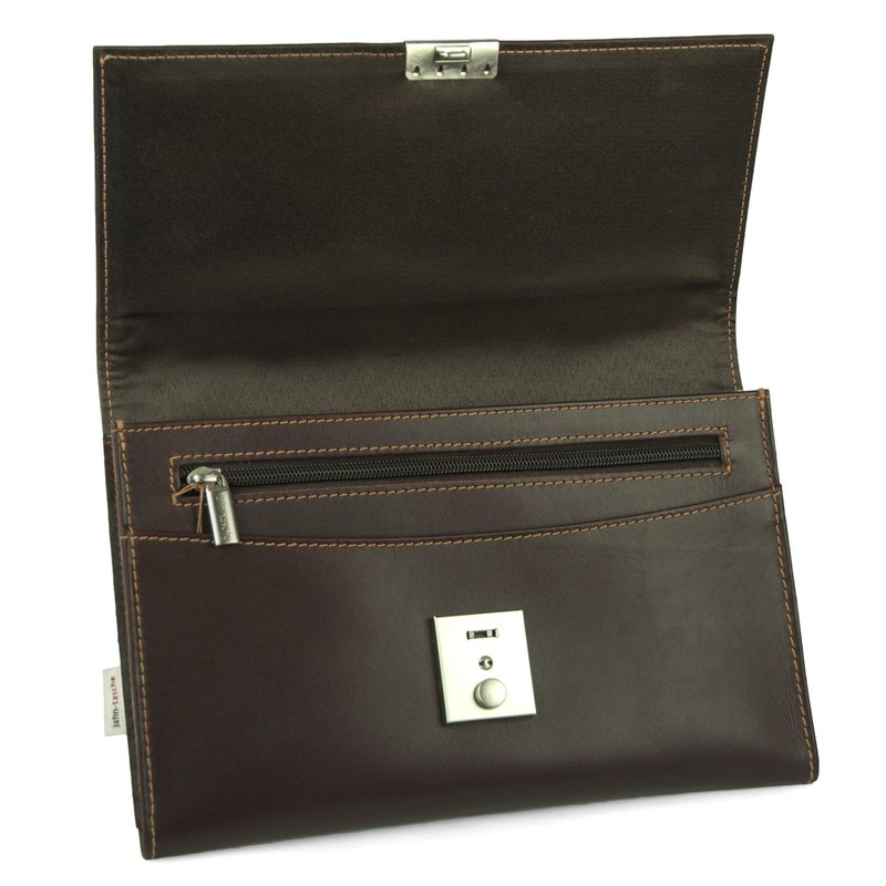 Jahn-Tasche A5 Brown Leather Travel Document Wallet - Model 1021
