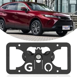 No Drill Front License Frame Compatible with Toyota Venza 2021-2024 Anti-Theft License Plate Grille Mount Holder Car Tag Covers Rust-Proof, Rattle-Proof Car Accessories