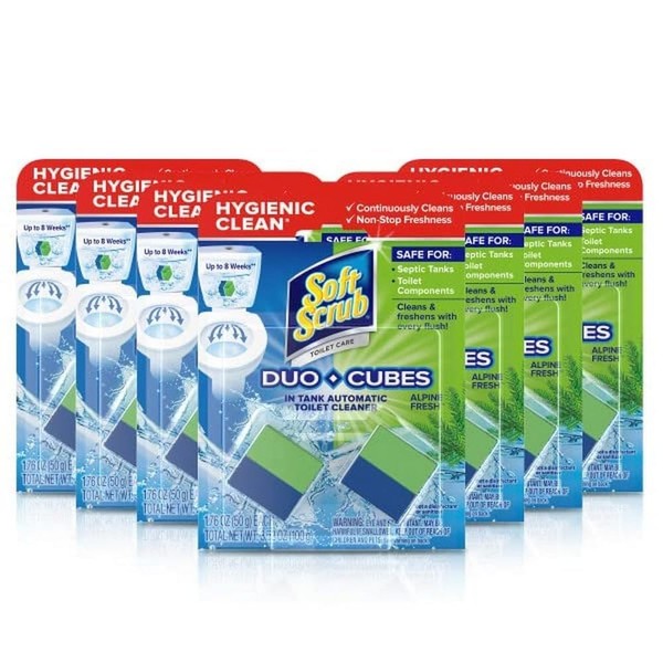 Soft Scrub in-Tank Toilet Cleaner 2ct Duo-Cubes, Alpine Fresh (Pack of 7)