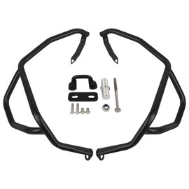 Worldmotop Motorcycle Engine Guard Highway Crash Bars Compatible with Honda CRF 1000L 1000L Africa Twin ABS CRF1000L 2016 2017 2018 2019 (Black, Upper)