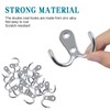 Bolatus Pack of 12 Coat Hooks, Double Wall Hooks, Retro
