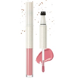 Liquid Face Blush Freckle Pen, Natural Dewy Cream Blush with Light Brown Faux Freckle Stamp Pen 2 in 1 Makeup Natural Sunkissed Dewy Cheeks, Waterproof Fake Freck Tint Marker (01)