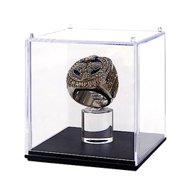 Championship Ring Display Case - 1 Slot Hole for Baseball, Softball, Football & High School Rings