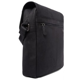 Leabags Amsterdam Shoulder Bag Made Of Genuine Buffalo Leather In A Vintage Look - Black -
