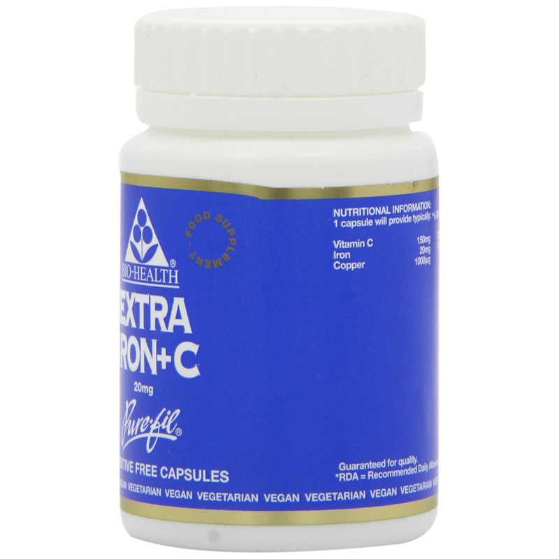 Bio Health Extra Iron 20mg 60 Capsules