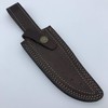10" long handmade leather sheath for 5" cutting blade knife