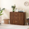 Fluted Dresser for Bedroom with 3 Drawers, 31.5" Wide Modern