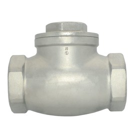 Megairon 1-1/2" Stainless Steel SS316 Swing Check Valve,NPT Female x Female Thread,WOG 200 PSI PN16 CF8M