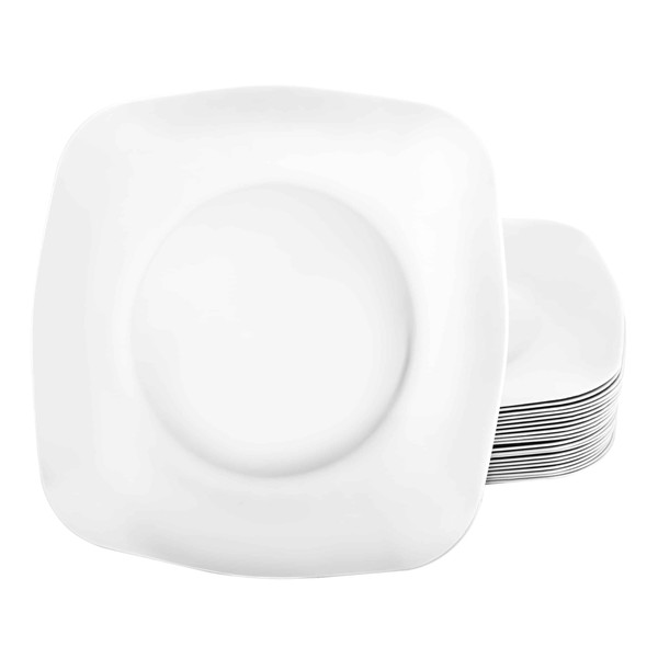 EcoQuality 10.25 inch White Pearl Dinner Plate – Elegant Disposable