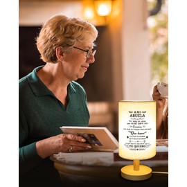 Gifts for Grandma in Spanish, Regalos para Abuela Fabric Lamp, Abuelita Birthday Gifts, Grandma Gifts in Spanish from Granddaughter, Mejor Abuela Gift Table Lamp