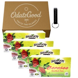 Shavuot Jamaican Cerasee Tea 20 Tea Bags Pack of 4 Packaged w/ODatzGood