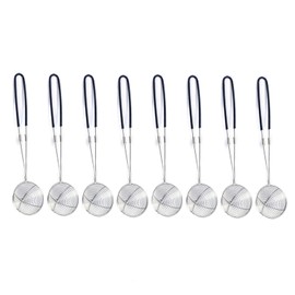 Set of 8 Landing Nets for Fondue, Fondue Sieve, Stainless Steel Kitchen Sieve with Handles, Fine Mesh Kitchen Sieve, Stainless Steel Spider Sieve Ladle, Practical for Cooking Vegetables, Mushrooms, Meat, Fish