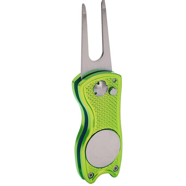 Golfer Green Fork, Stainless Steel Golfer Fork Metal Folding Golfer
