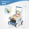 2-in-1 Baby Push Walker - Wooden Push Walker and Tool