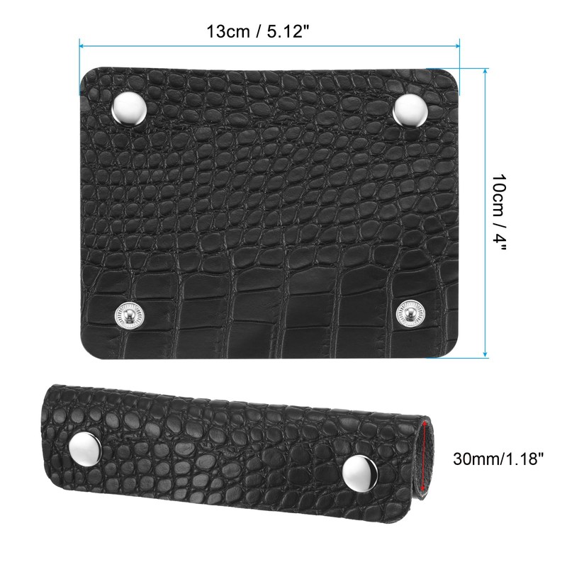 PATIKIL 2 Pack Luggage Handle Wraps Irregular Pattern PU Handbag