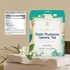 GANOHERB Reishi Mushroom Jasmine Tea, Adaptogen Ganoderma Lucidum Herbal Tea