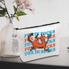 JXGZSO Funny Fox Cosmetic Bag Picture Book Fan Gift Picture