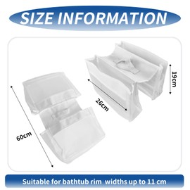 mimzemamz 2 Compartments Bath Toy Storage Organizer Net Bag for Drying Toys, Easy Access, Mesh Bath Organizer for Bathtub